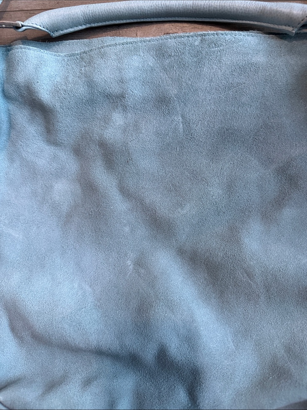 NWT Free People Suzie Suede Slouchy Tote Bag - Light Blue - Picture 4 of 8
